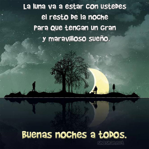 Imágen gratis para desear Buenas noches. La luna va a estar con