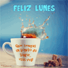 Feliz Lunes con taza de café