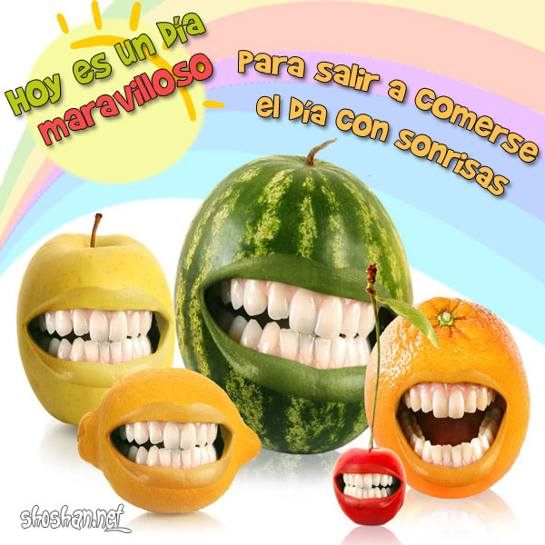 Frutas sonriendo