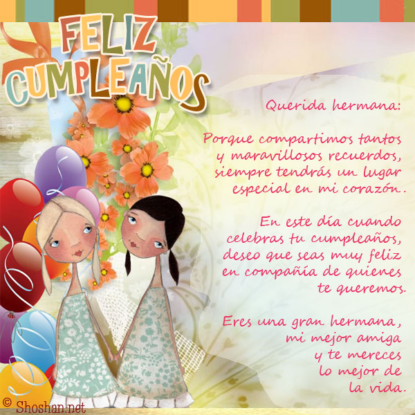 Cumpleaos hermana