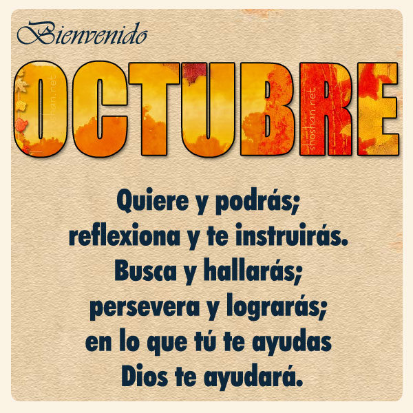 Bienvenido octubre