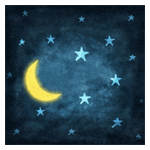 Luna y estrellas