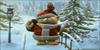 Papá Noel en la nieve