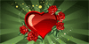 Corazón y flores