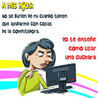 Madre en la computadora