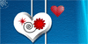 Corazon blanco y rojo